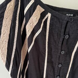 Hurley Black and Tan Mini Dress